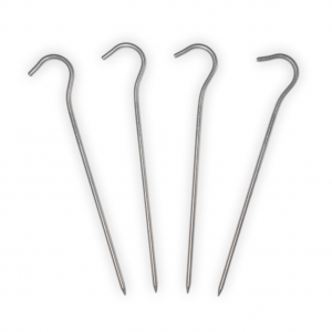 Titanium tent pegs shepherds hook