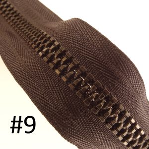#9 Molded tooth zipper by the meter